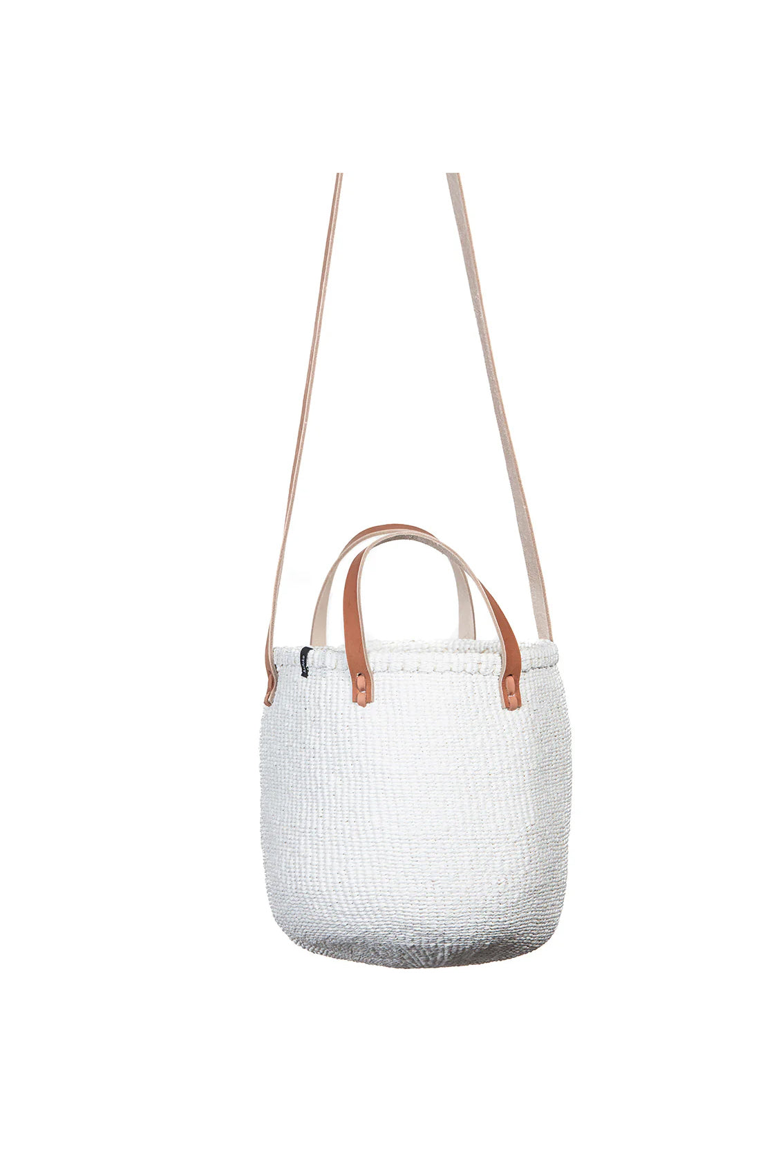 Mifuko Kiondo Small Shopper Basket Bag White