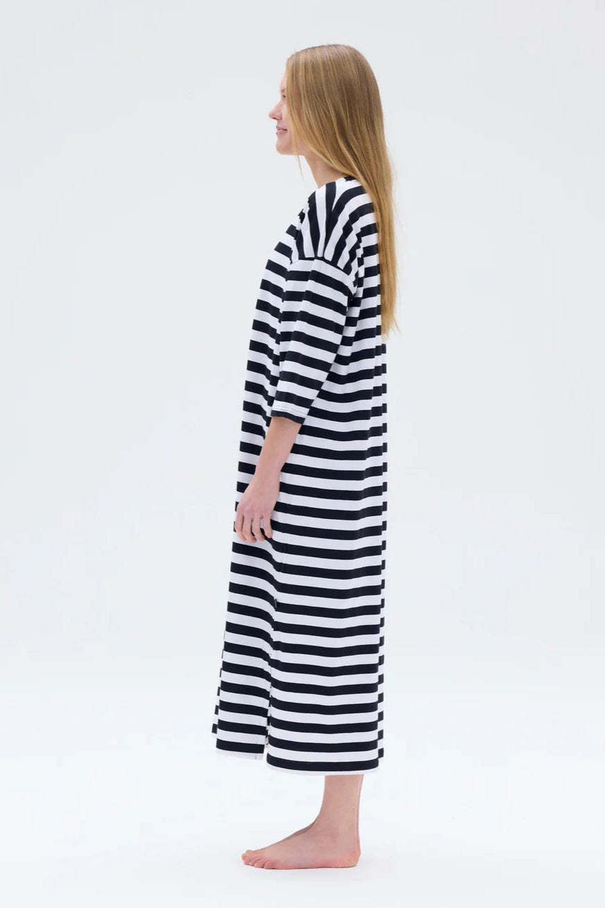 Ratia Adora Black/White Stripe Gown