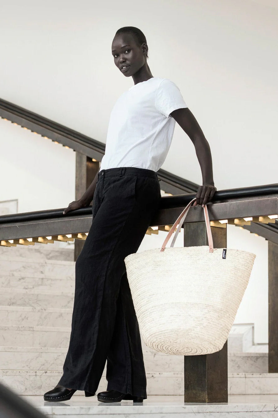 Mifuko Mkeka Large Shopper Basket Bag Natural