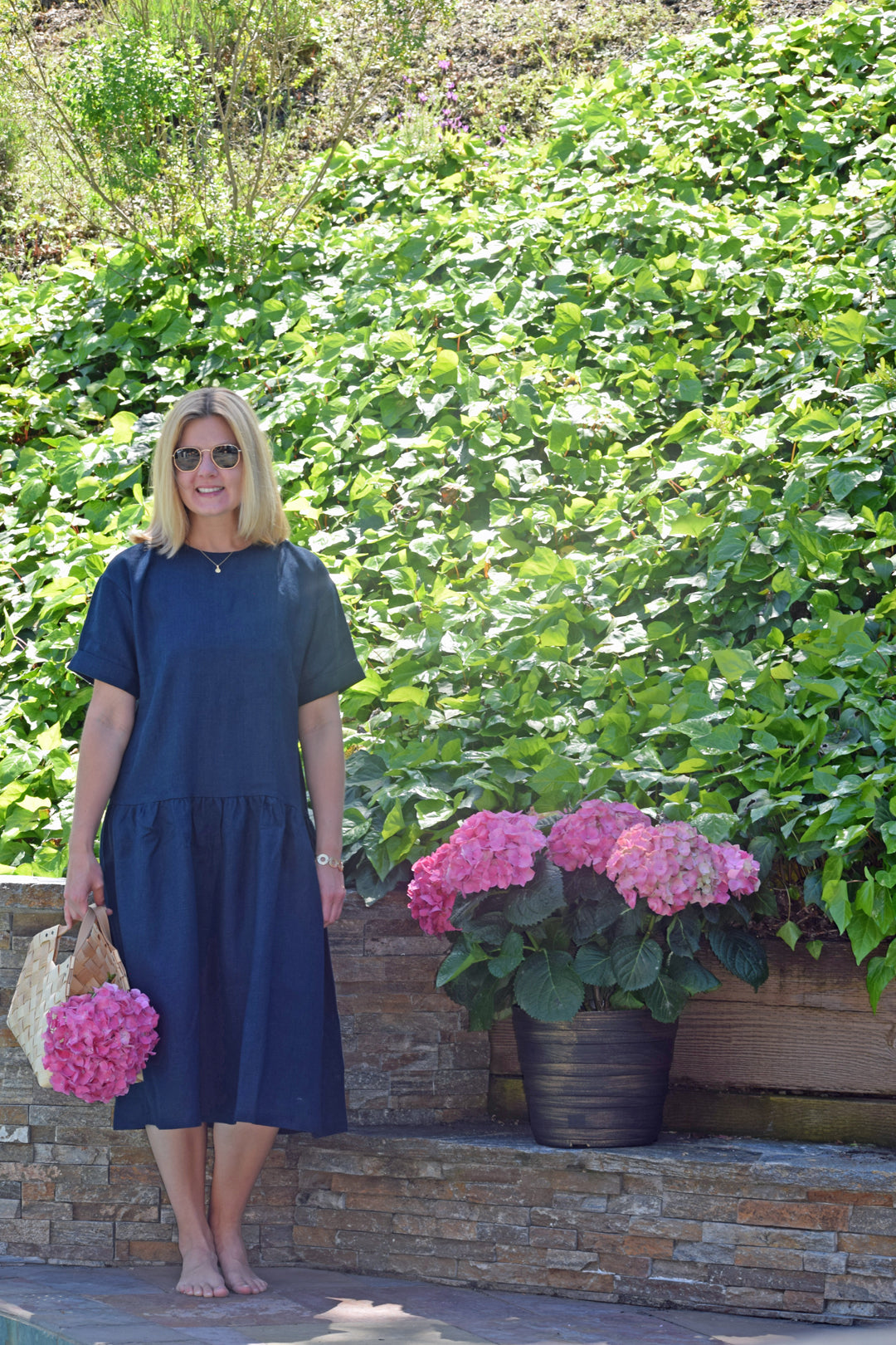Ratia Alma Navy Linen Dress