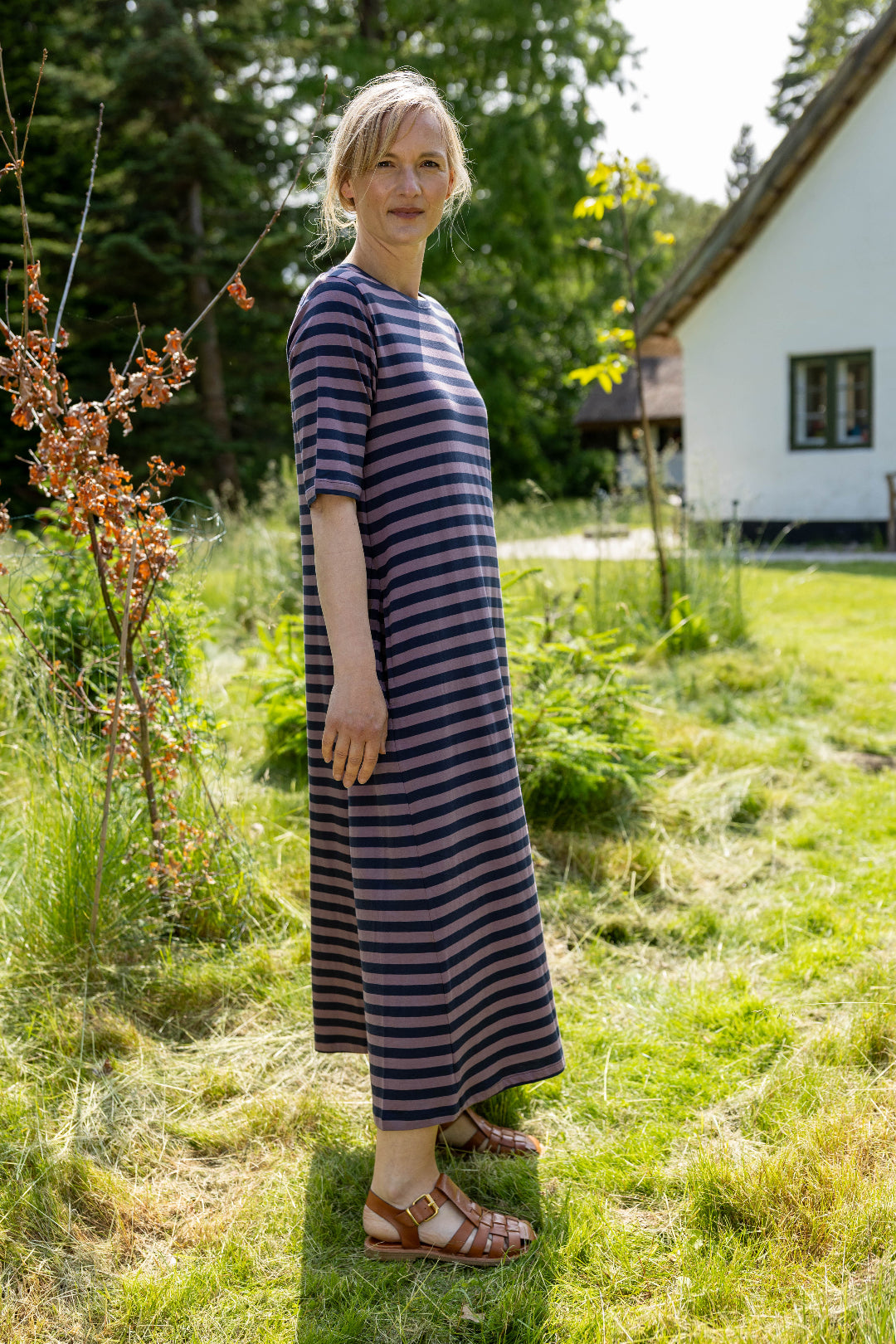 Danefæ København Danebasic Good News Dress Mauve/Dark Navy