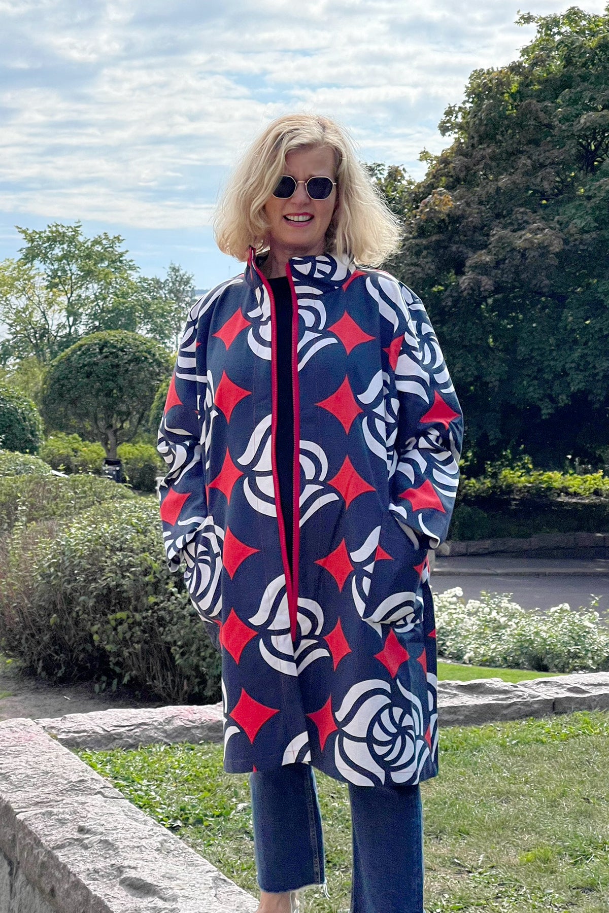 Upcycled A-line Jacket size L/XL