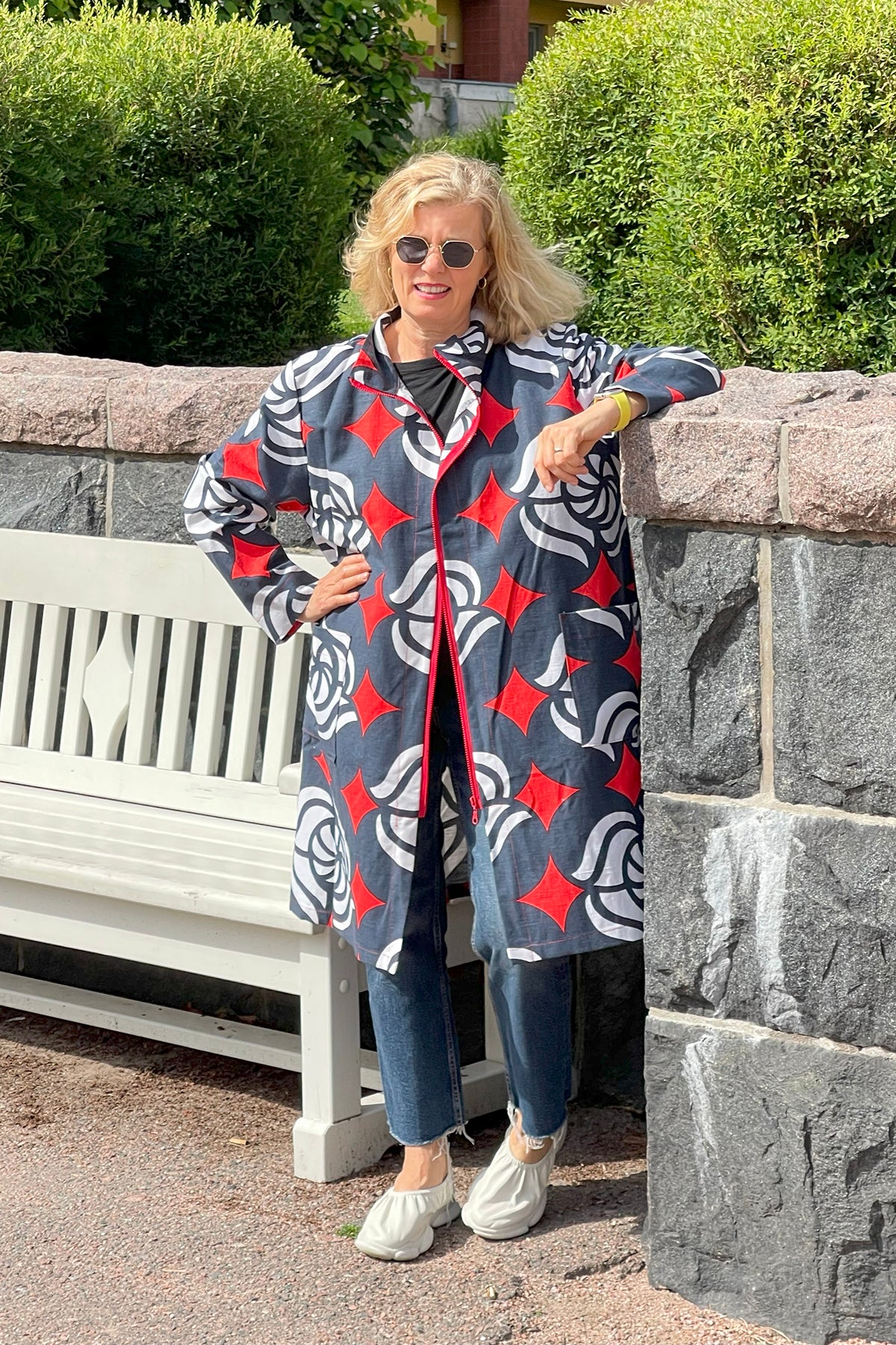 Upcycled A-line Jacket size L/XL