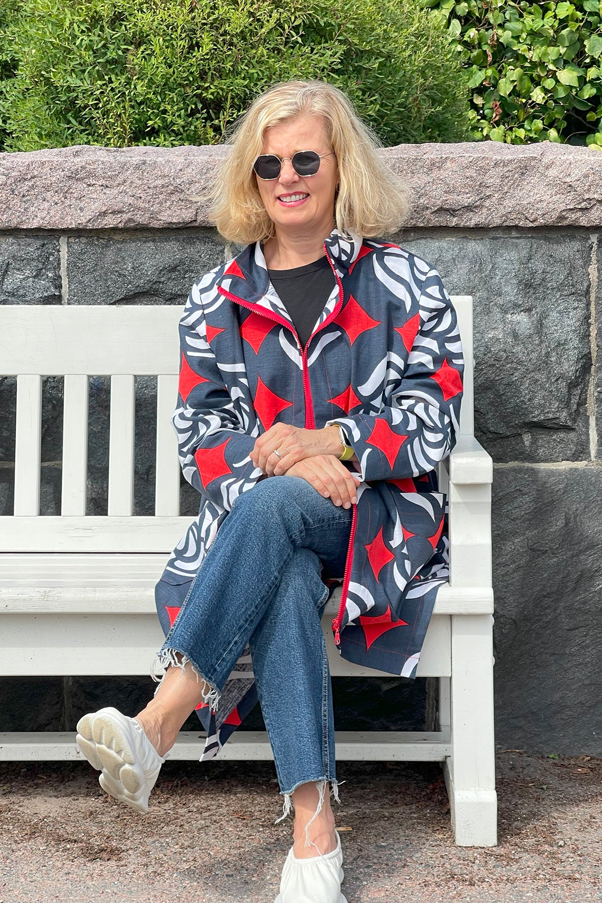 Upcycled A-line Jacket size L/XL