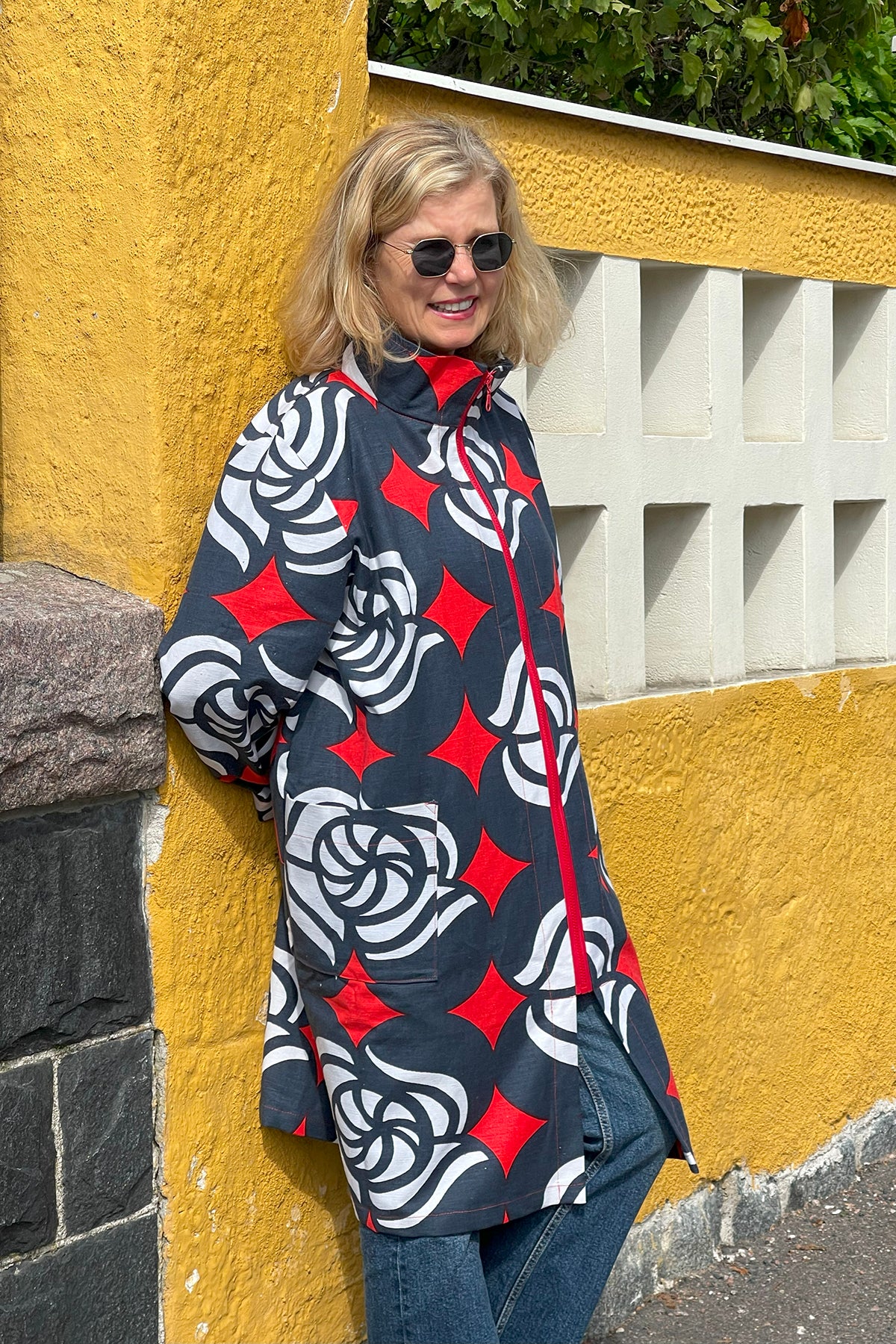 Upcycled A-line Jacket size L/XL