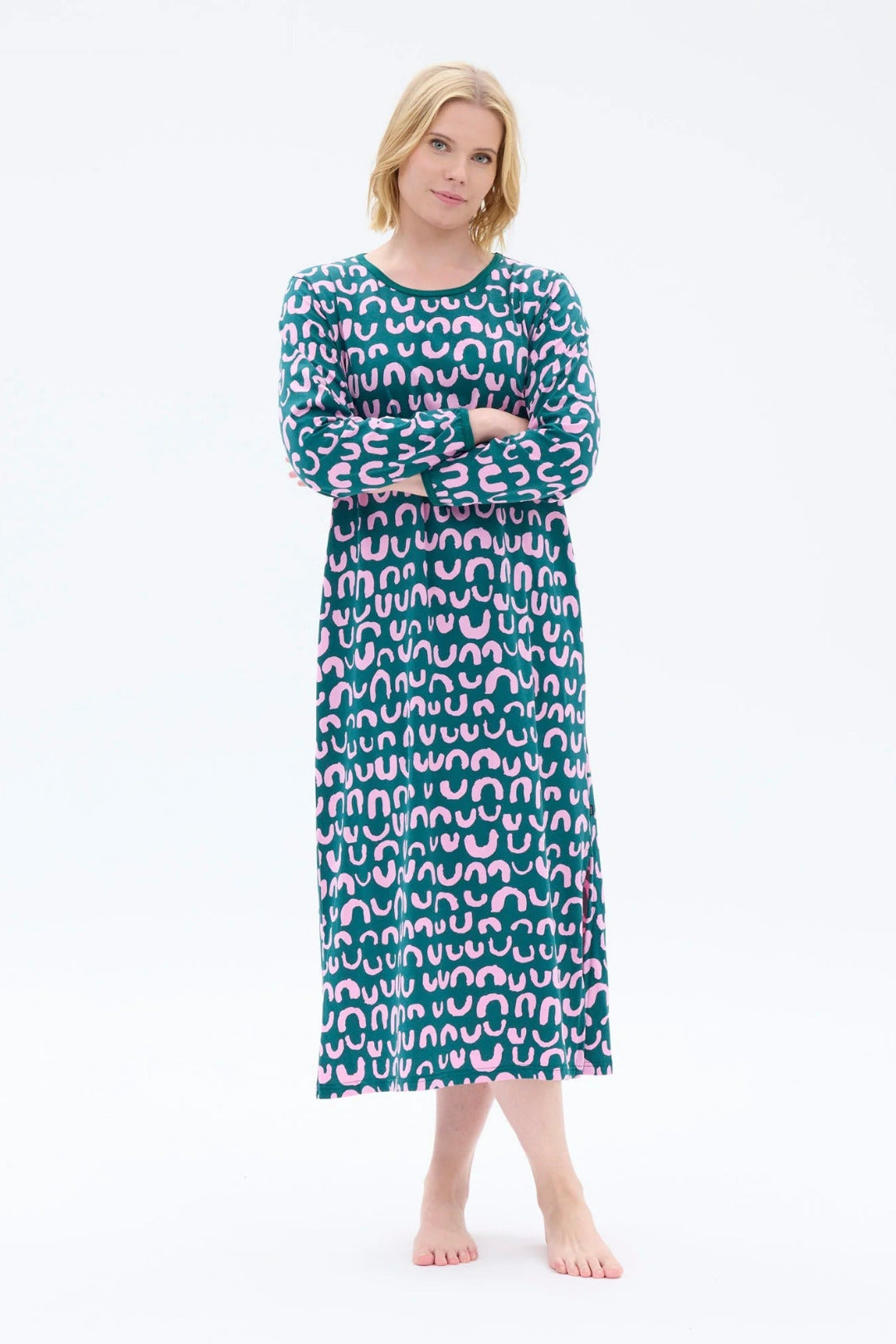 Ratia Felia Nightgown Nurinkurin Green/Pink