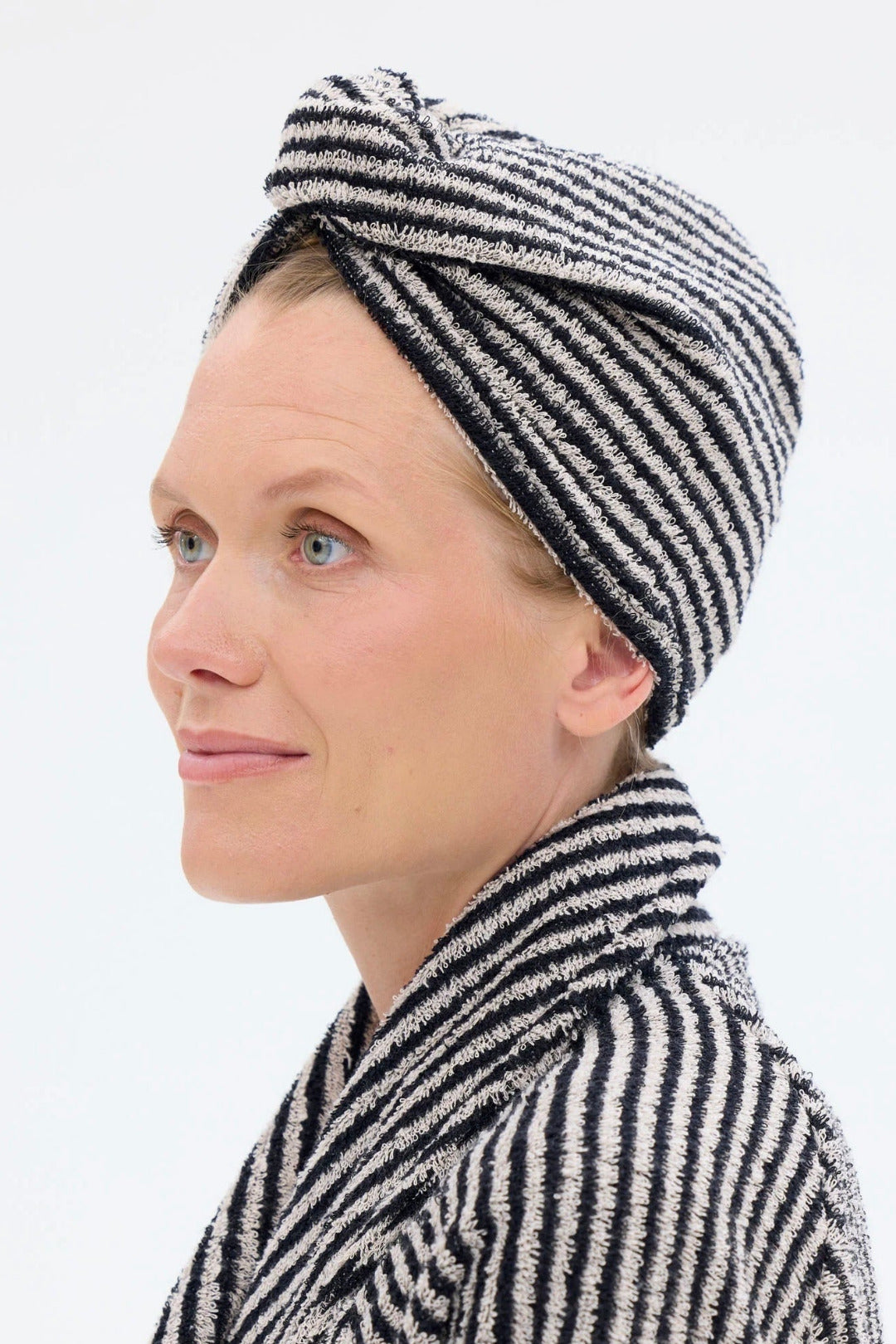 Ratia Hair Towel Black Stripes