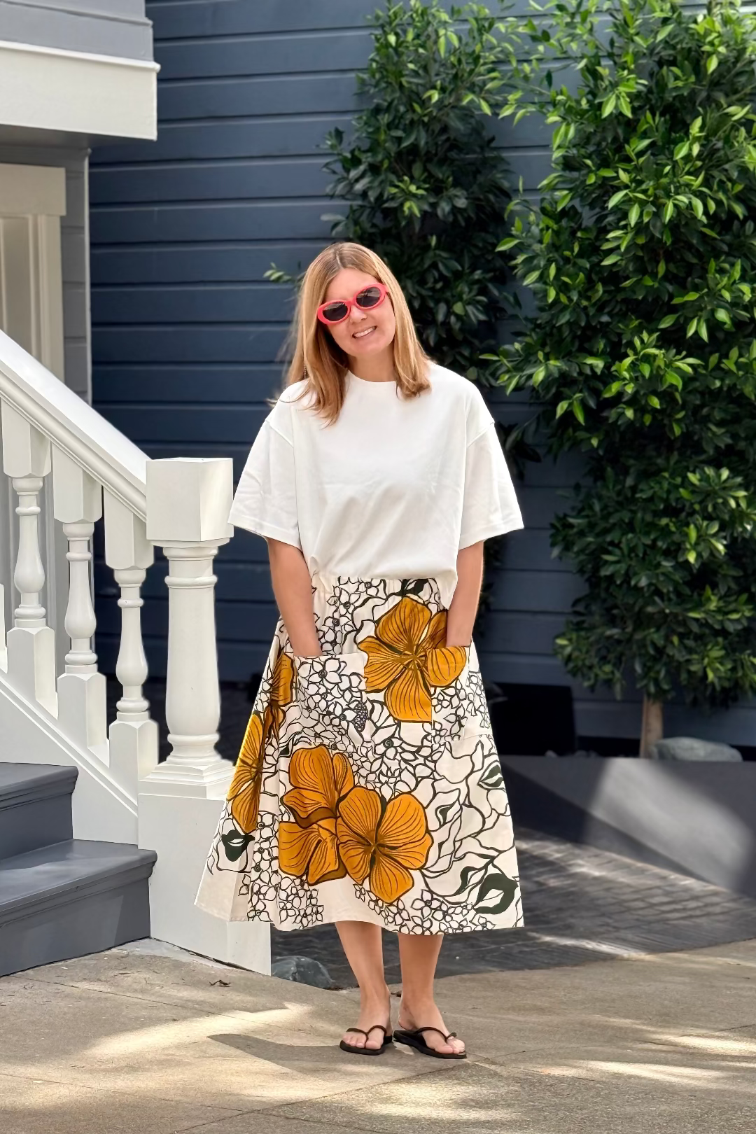 Upcycled Midi Skirt