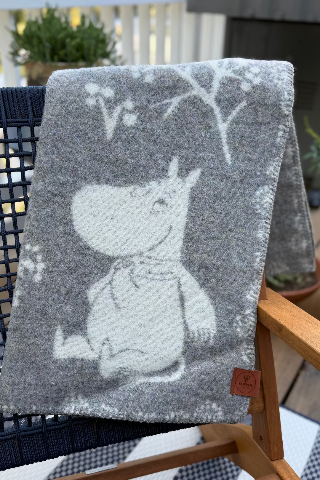 Klippan Moomin Grey Winterland Blanket