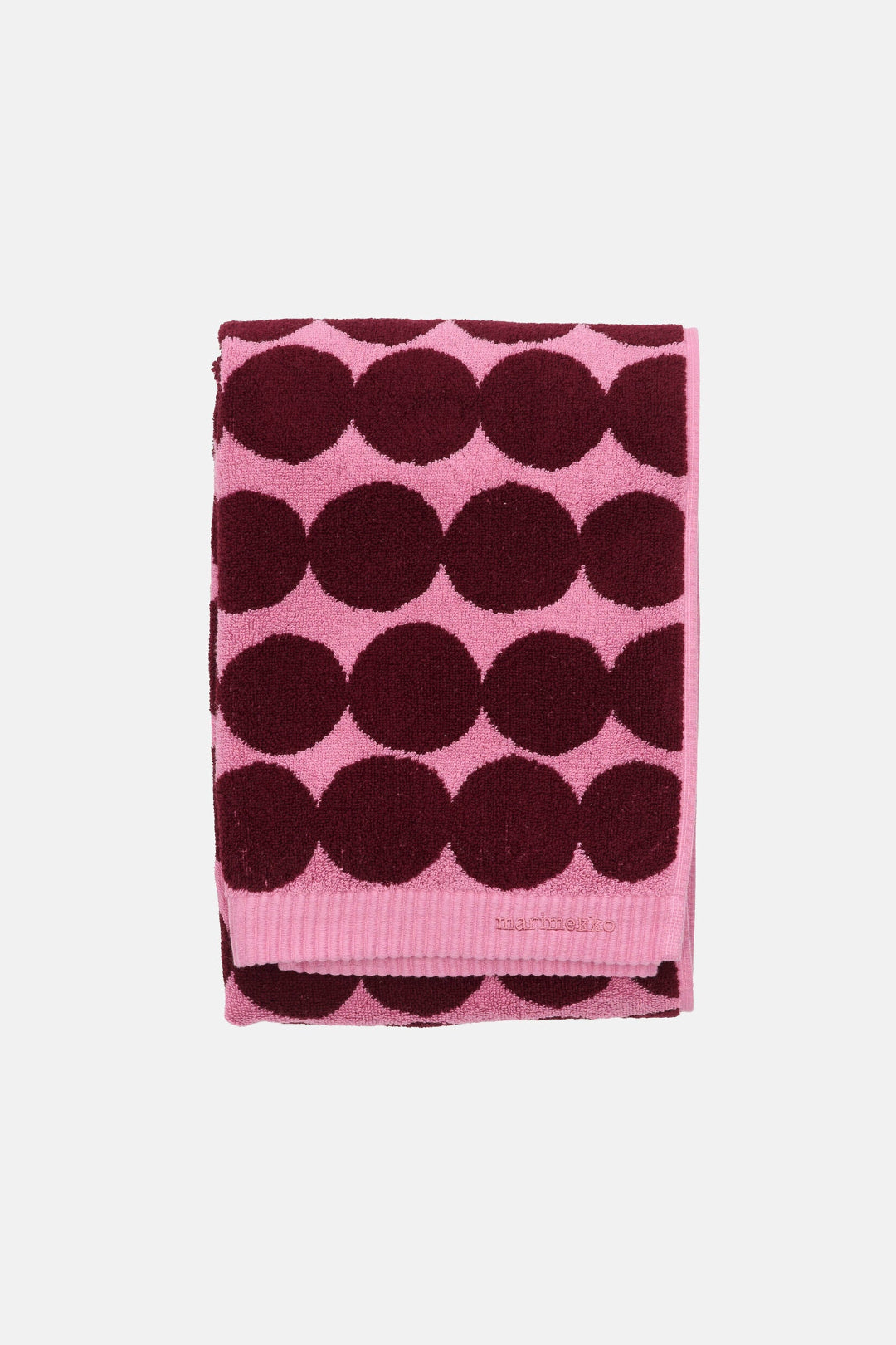 Marimekko Räsymatto Wine Red Bath Towel