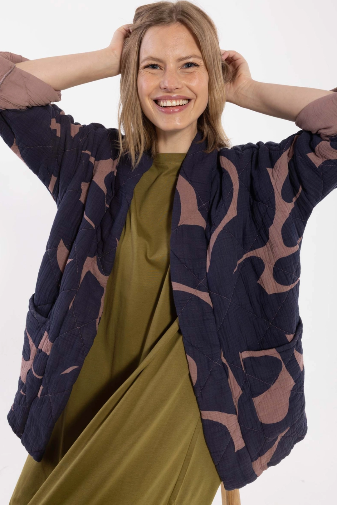 Danefæ København Danekatrin Quilted Jacket Trops Navy/ Mauve