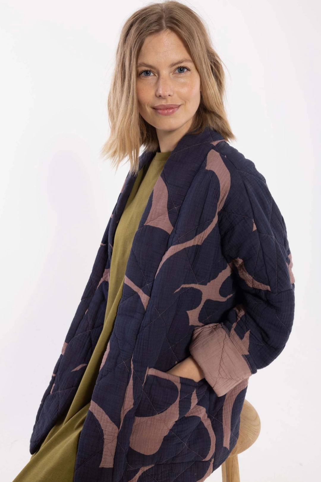 Danefæ København Danekatrin Quilted Jacket Trops Navy/ Mauve