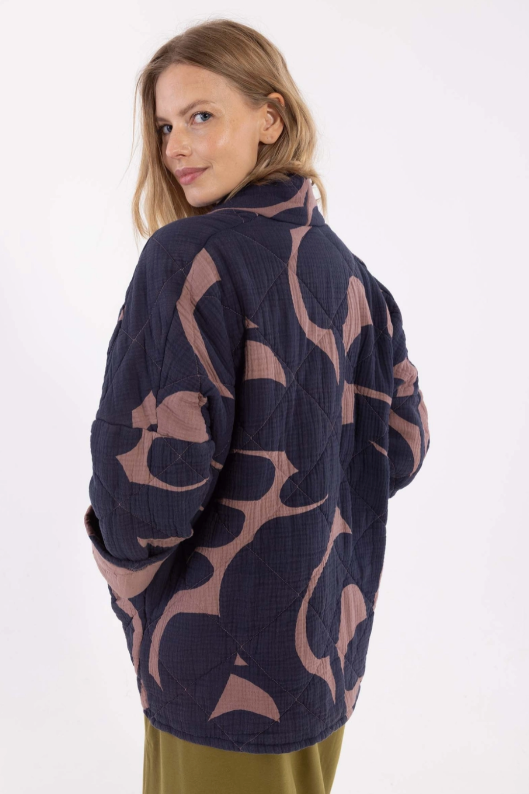 Danefæ København Danekatrin Quilted Jacket Trops Navy/ Mauve