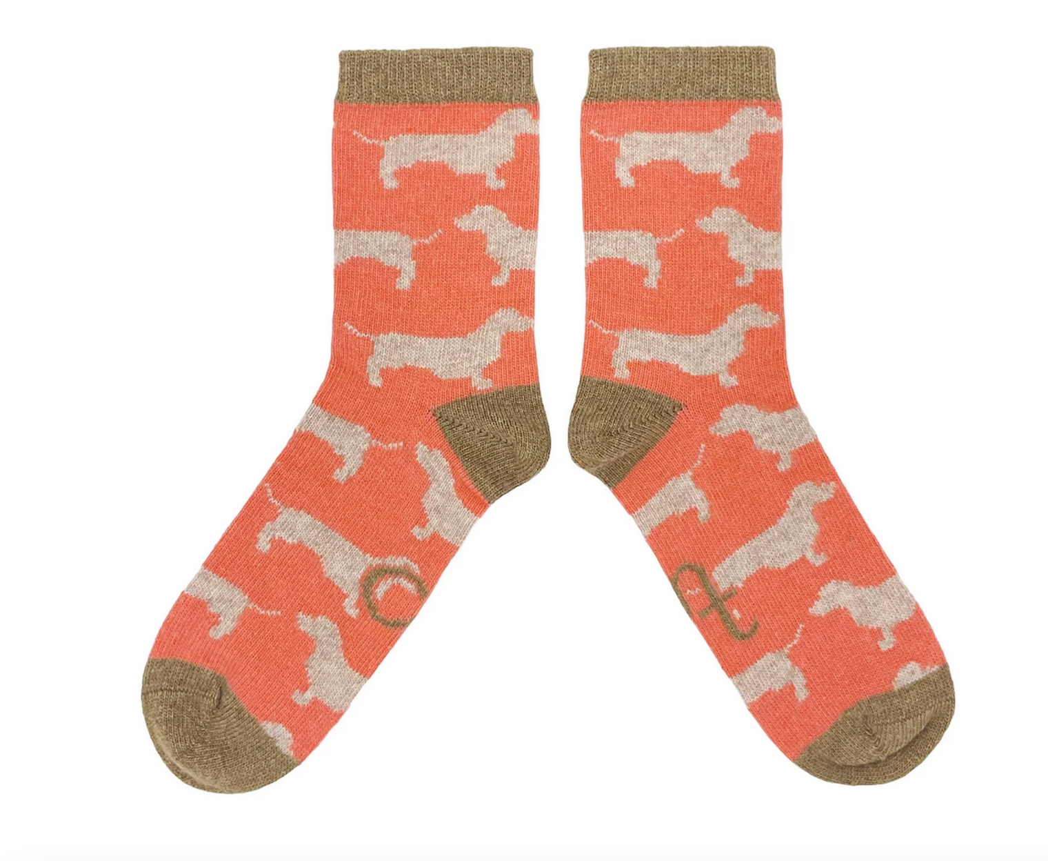 Catherine Tough Women's Lambswool Sausage Dog Ankle Socks
