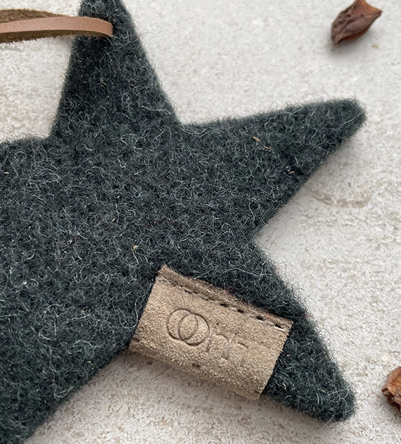 Lübech Living Star Felt Ornament Green