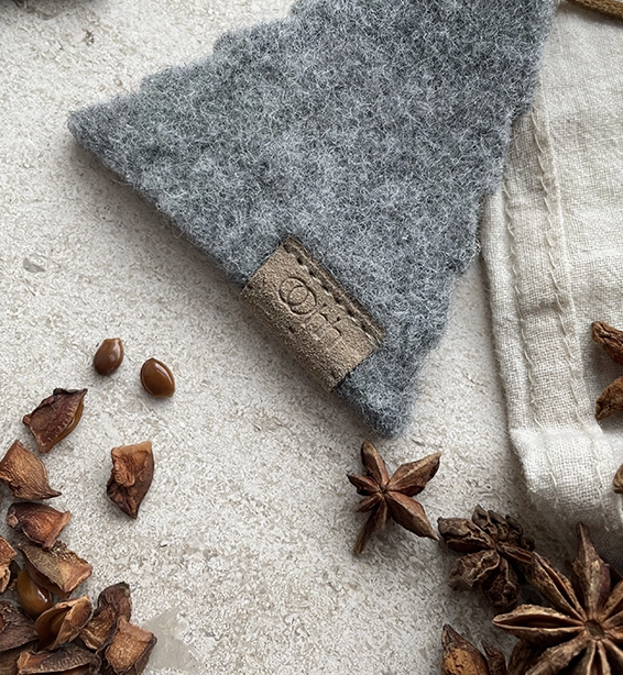 Lübech Living Tree Felt Ornament Grey