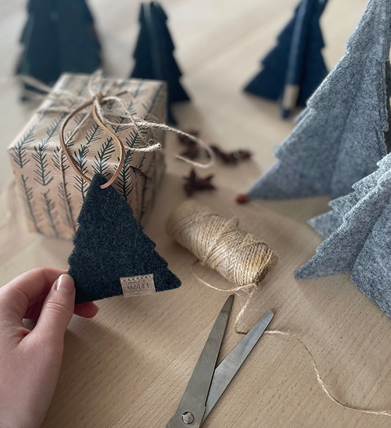 Lübech Living Tree Felt Ornament Green