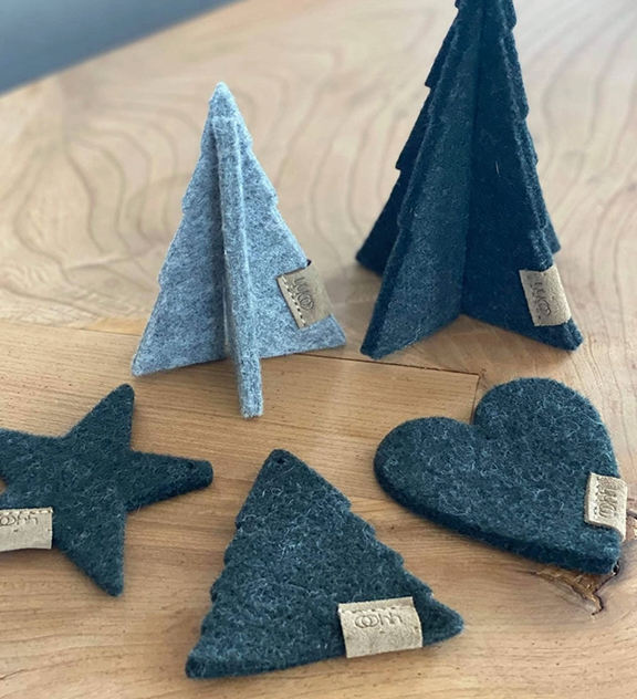 Lübech Living Felt Xmas Tree Green