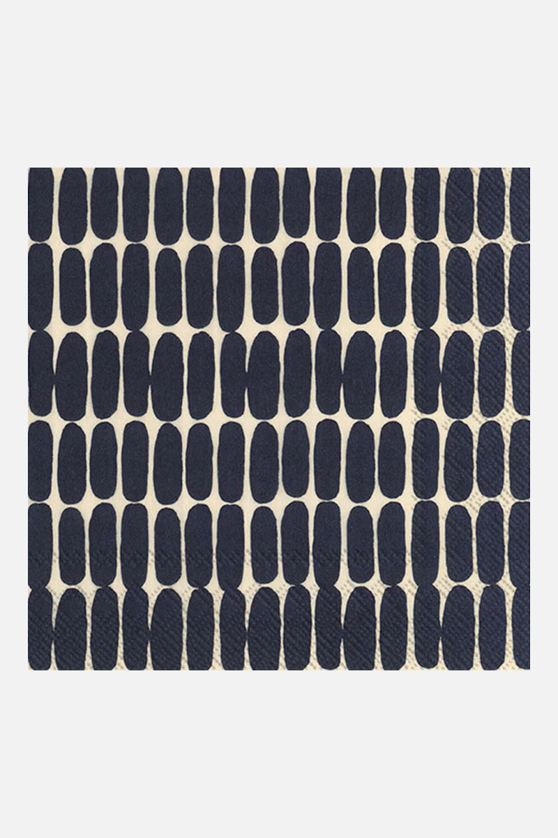 Marimekko Alku Linen Black Cocktail Napkins