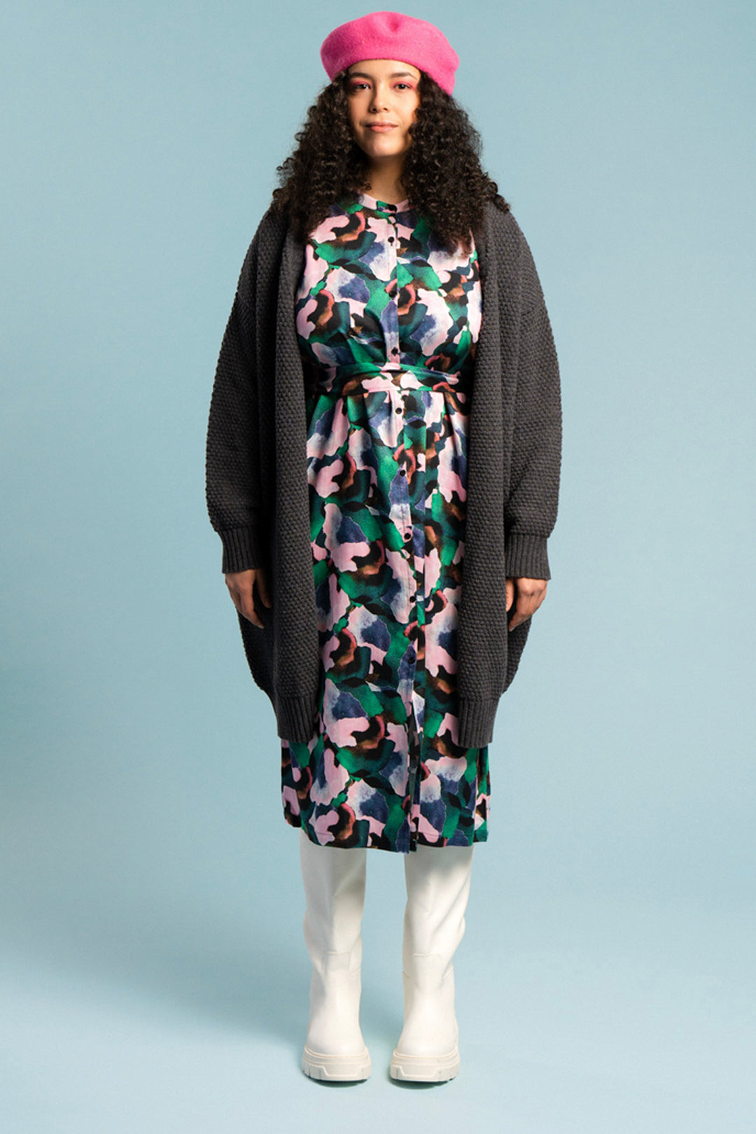 Aarre Alma Cardigan Asphalt Grey