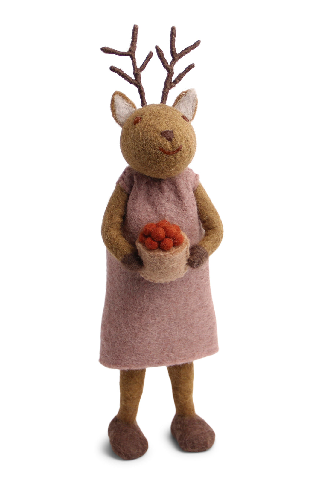 Gry & Sif Big Brown Girly Deer With Berries