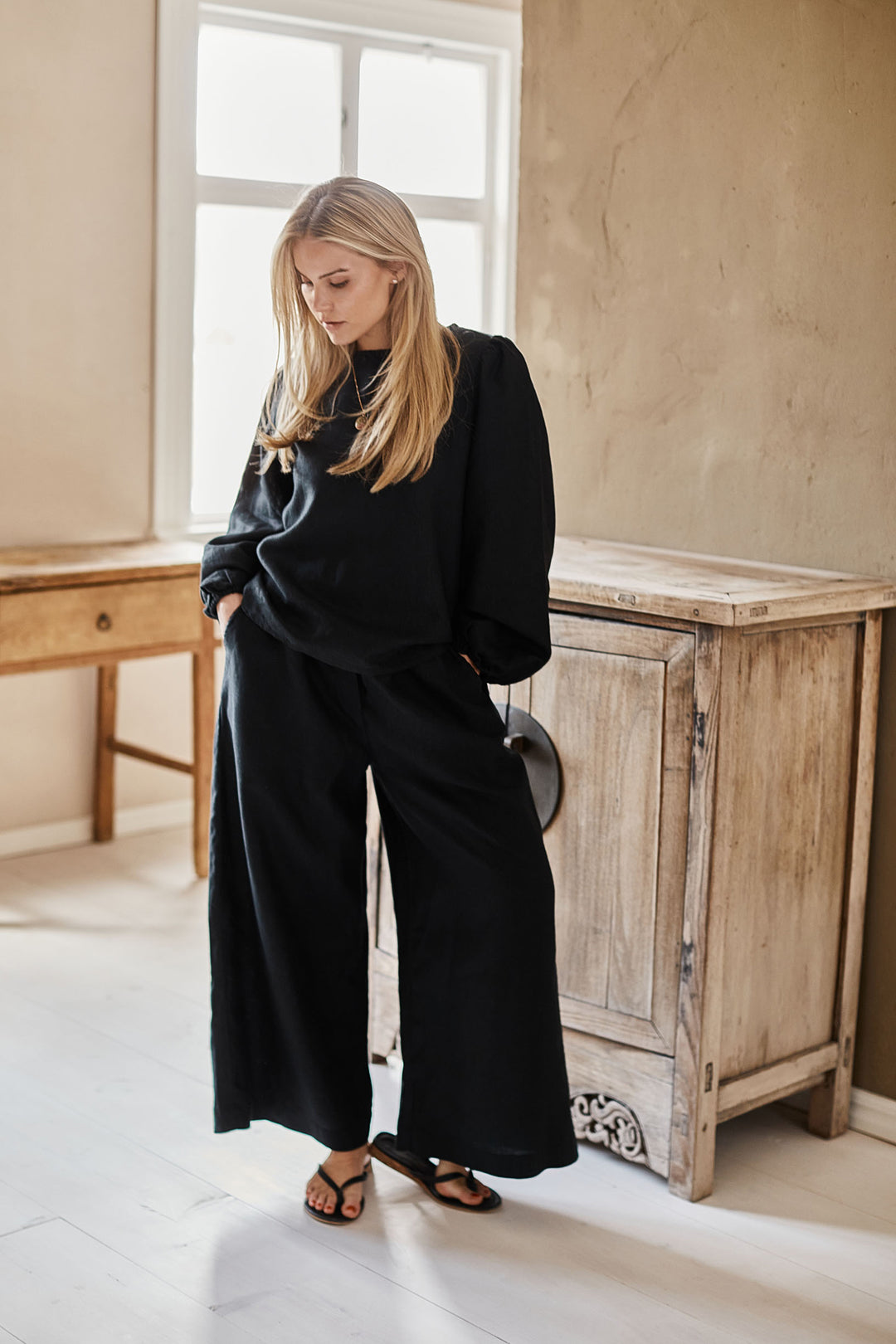 Piironki Helsinki Linen Black Culottes