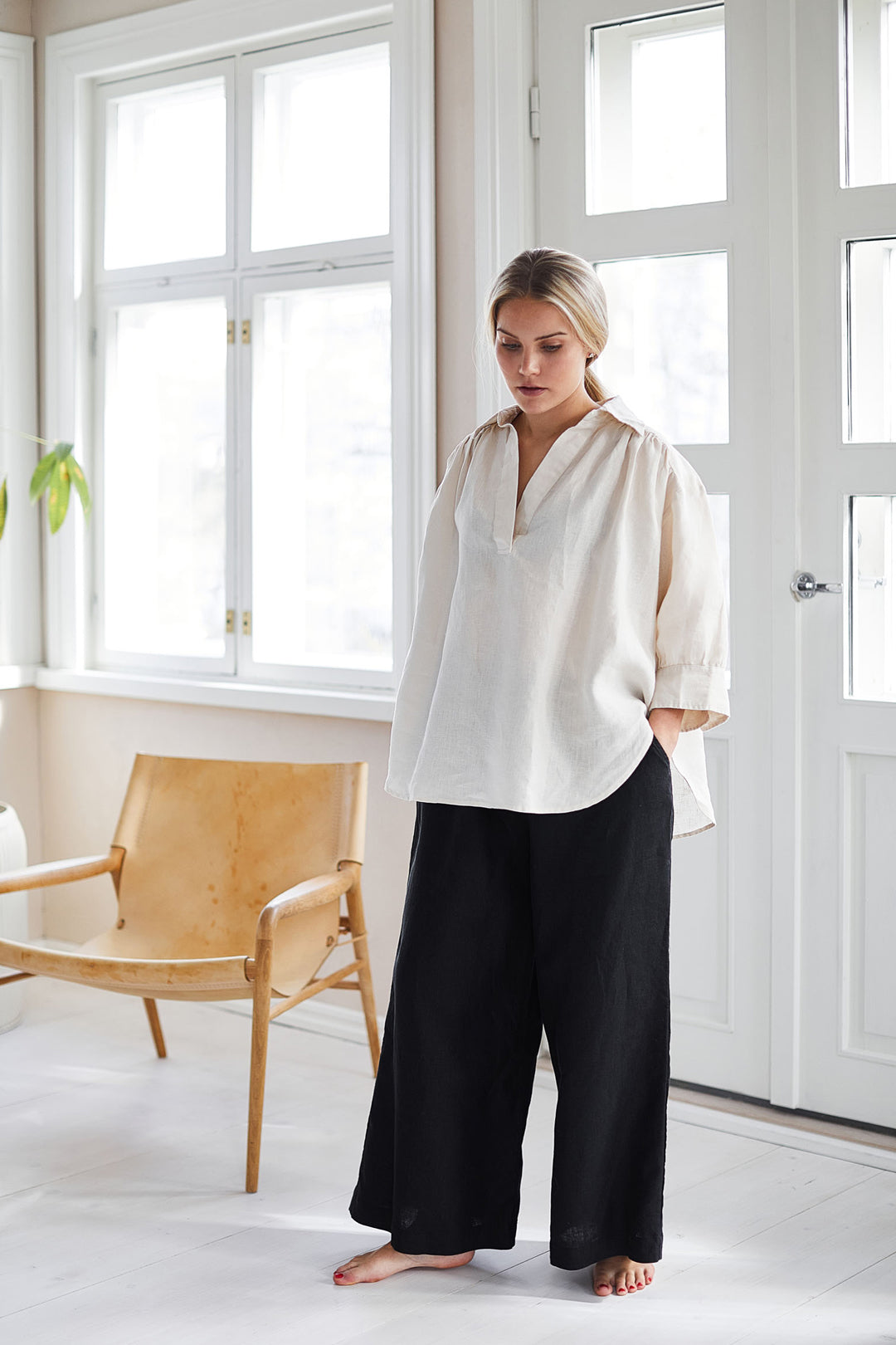 Piironki Helsinki Linen Black Culottes