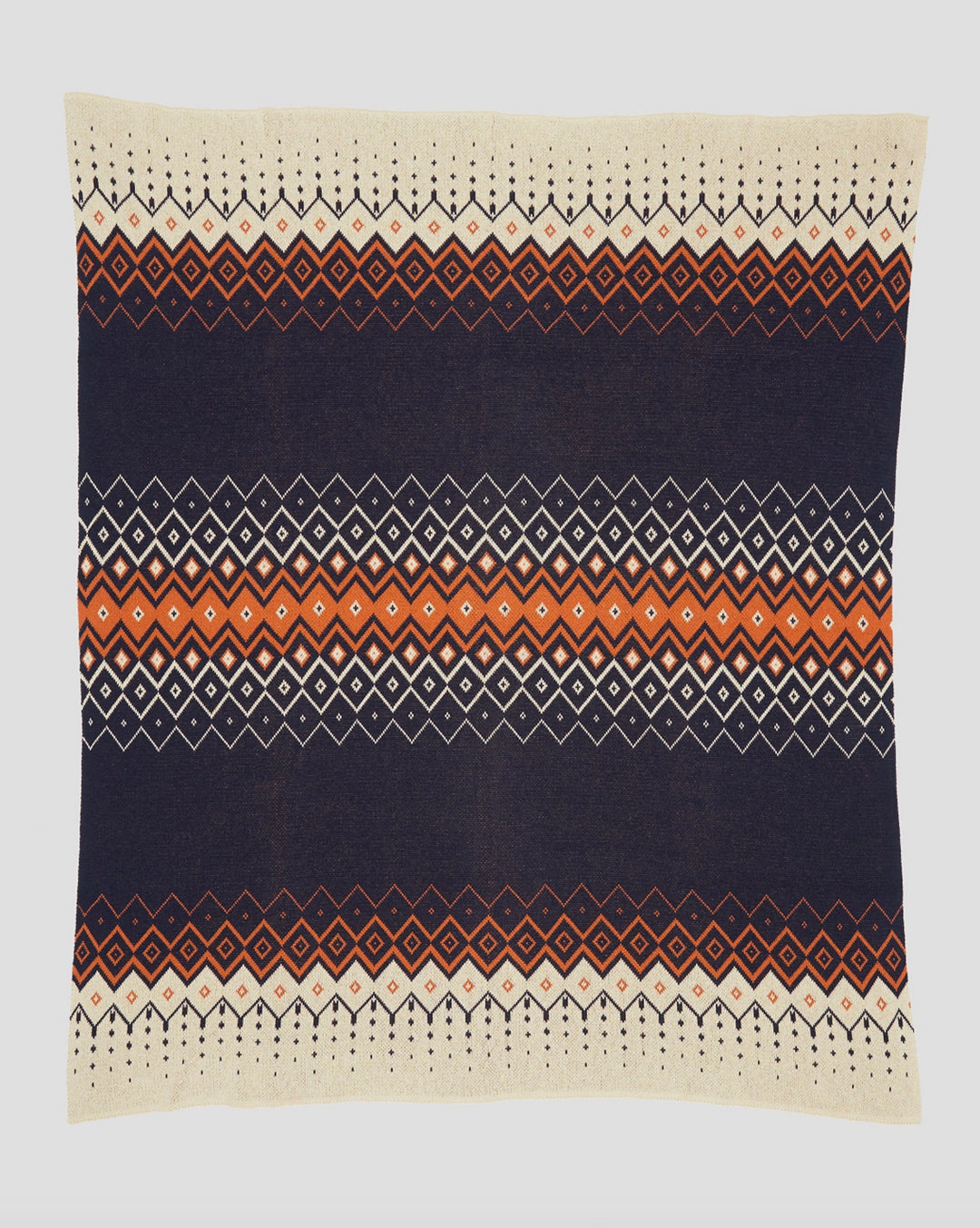 Vintage Icelandtic Throw Blanket Blue