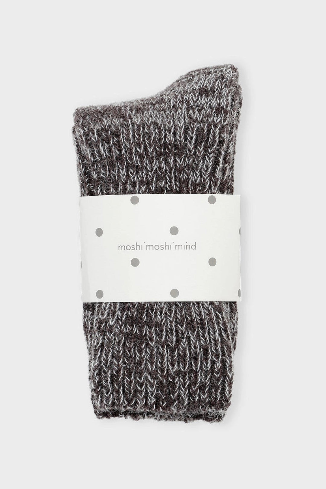 Moshi Moshi Mind Boyfriend Sock Brown Melange
