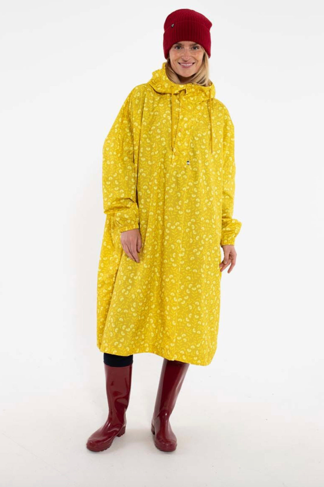 Danefæ København Danedream Dark Yellow Drops Rain Poncho
