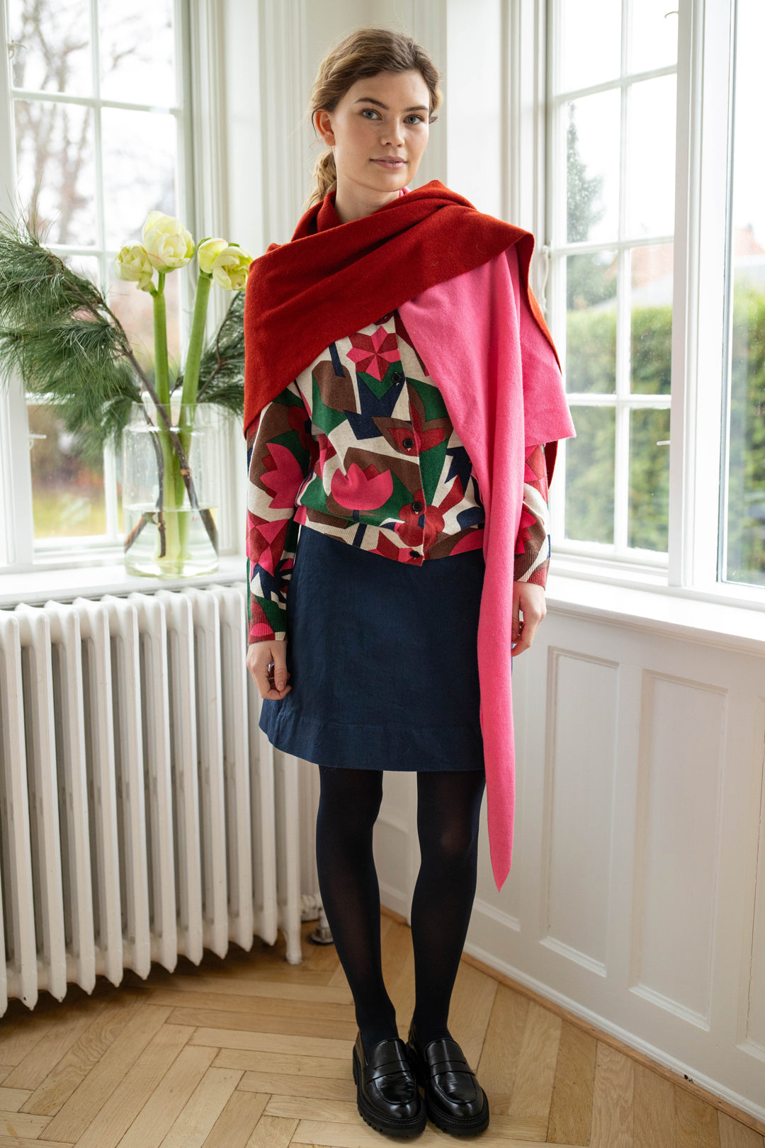 Danefæ København Danefireplace Wool Shawl Pink