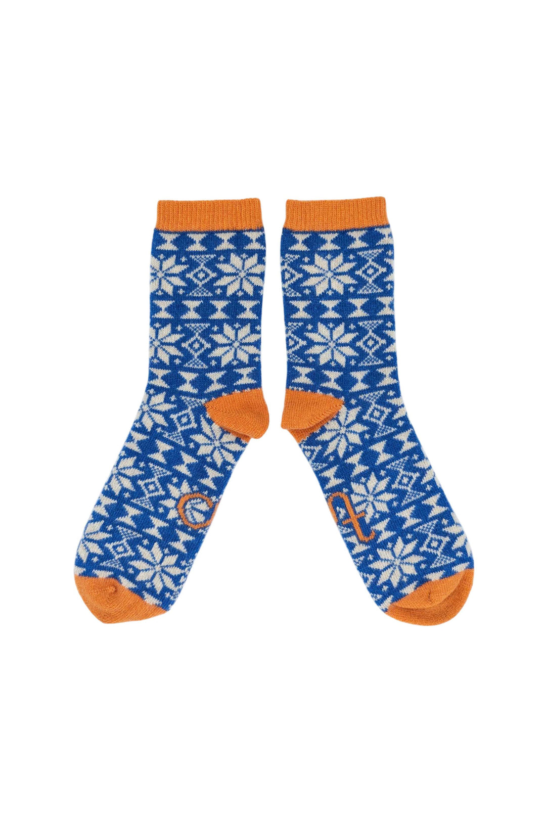 Catherine Tough Women's Lambswool Fair Isle Ankle Socks