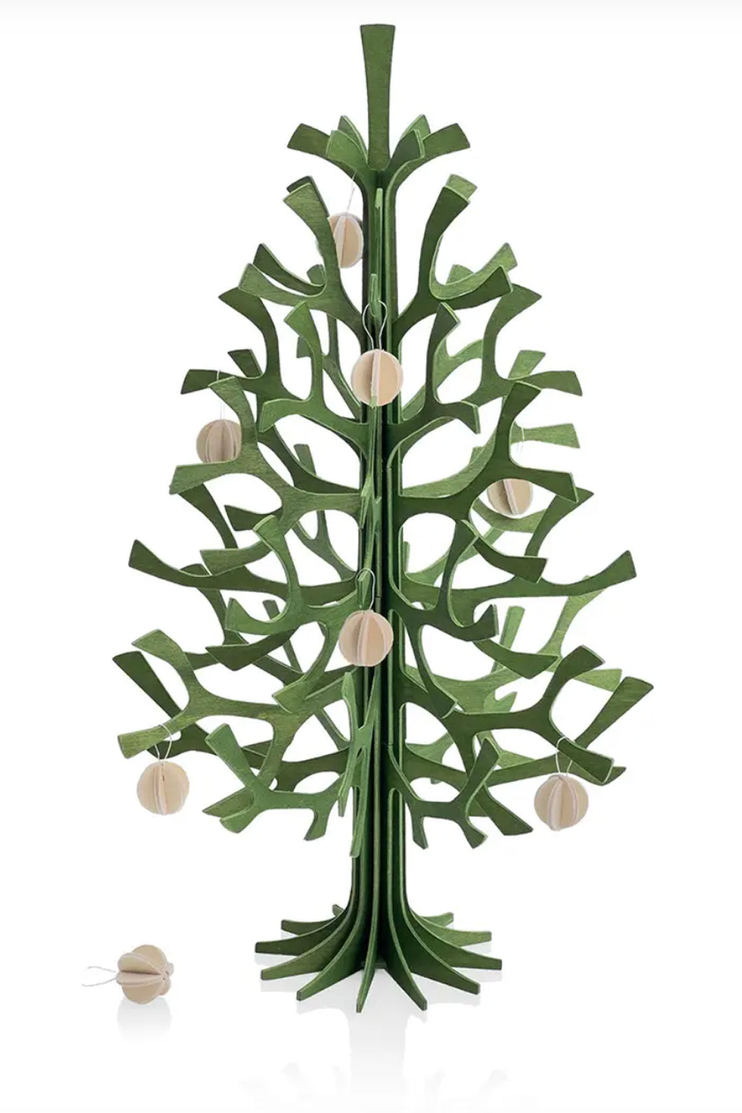 Lovi Forest Green Spruce Tree 30 cm with Natural Mini Baubles