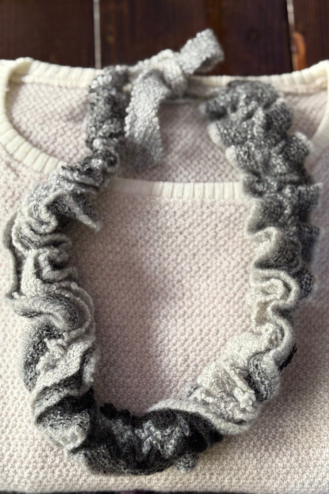 Knitworks Knitted Necklace Grey 2
