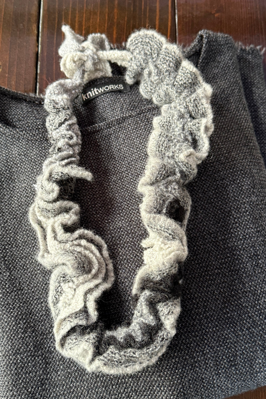 Knitworks Knitted Necklace Grey 2