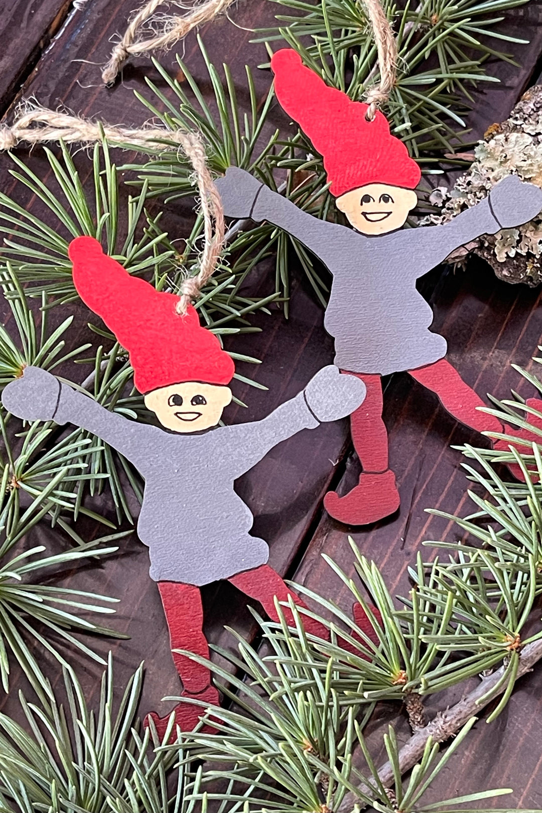 Swedish Wooden Tomte Ornament