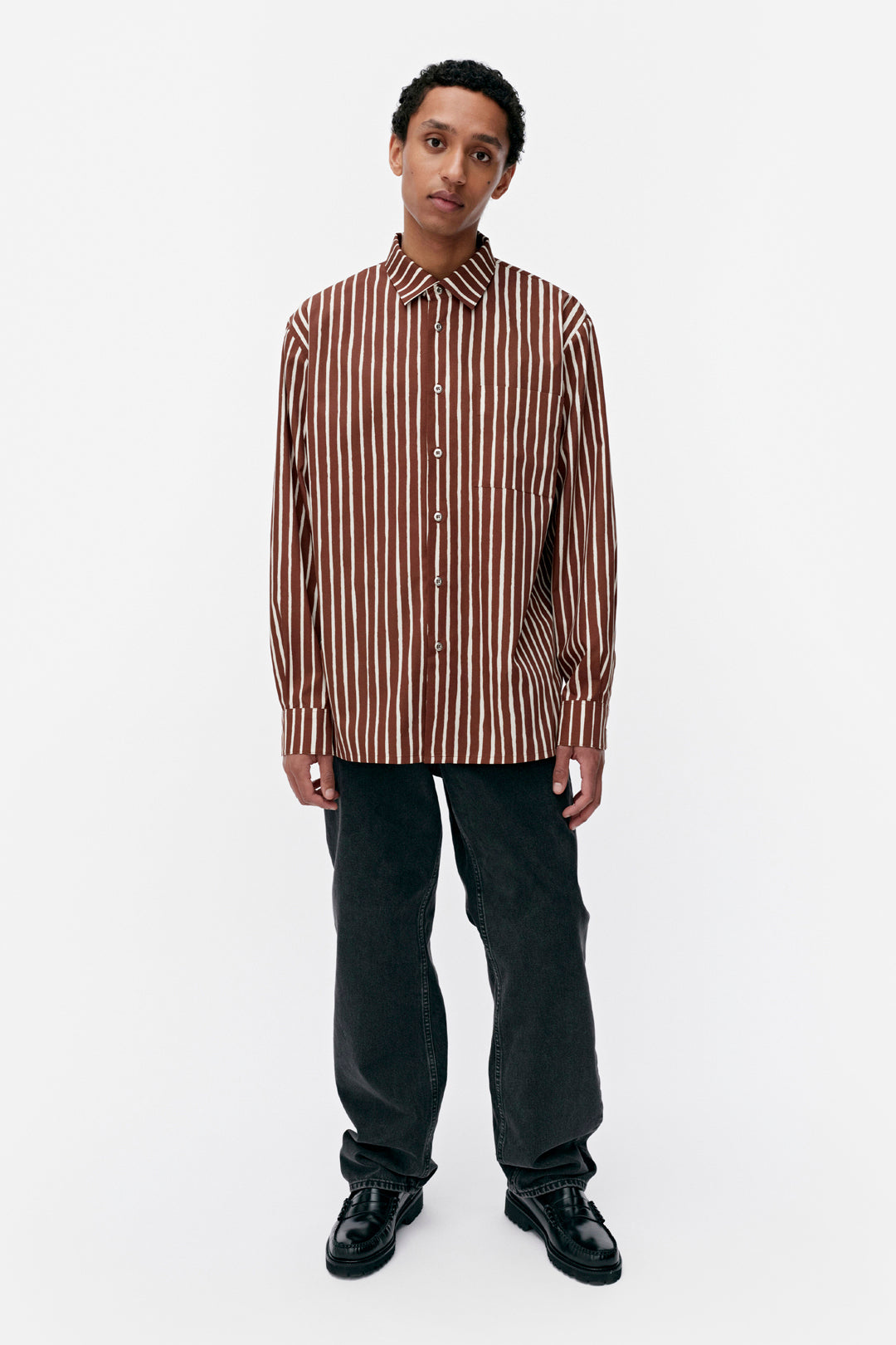 Marimekko Jokapoika Brown/Off White Shirt
