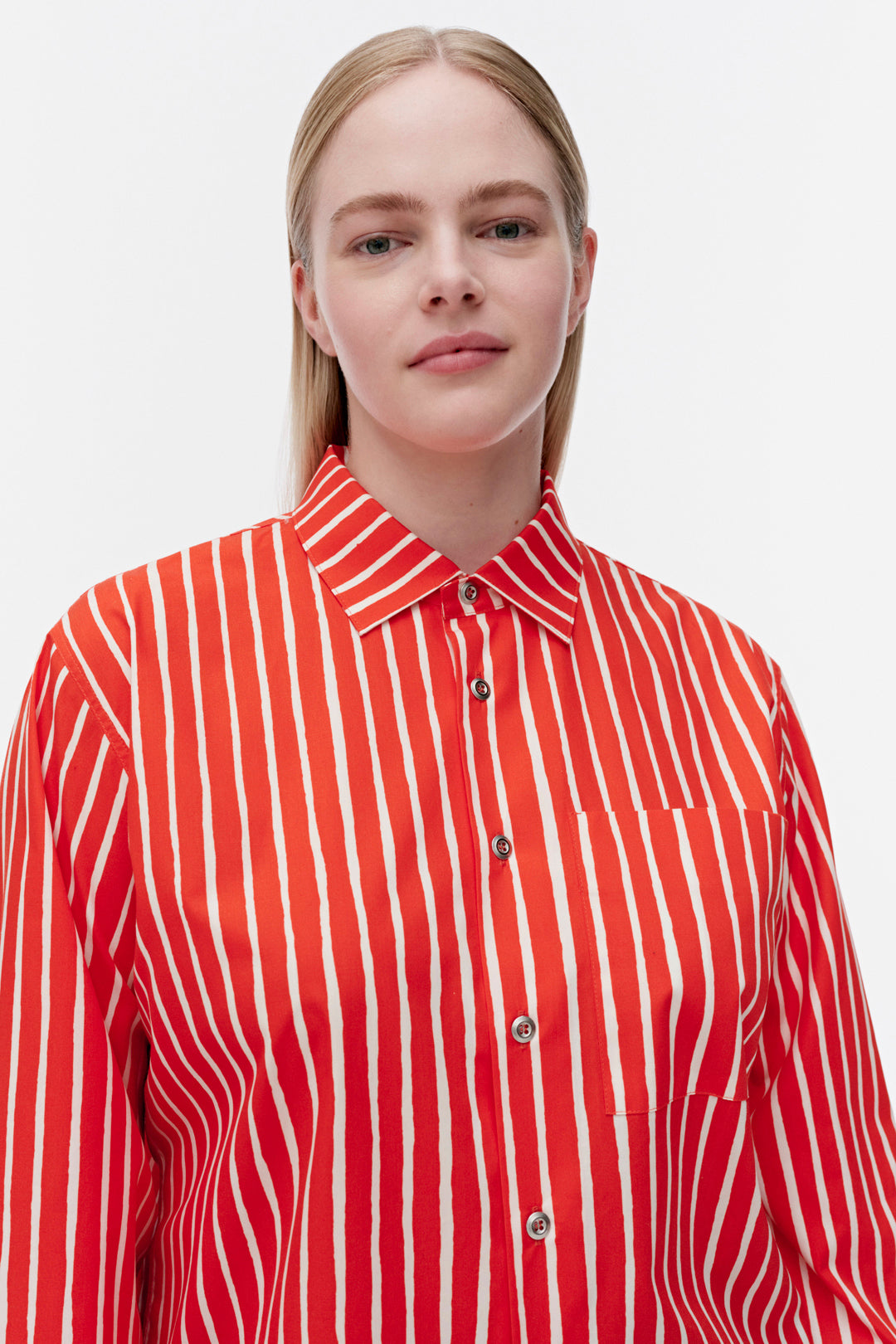 Marimekko Jokapoika Bright Red/Off White