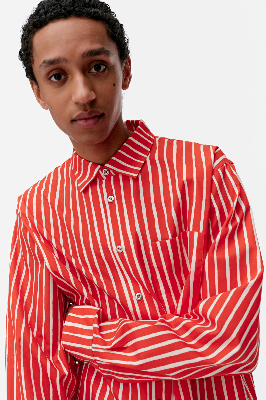 Marimekko Jokapoika Bright Red/Off White