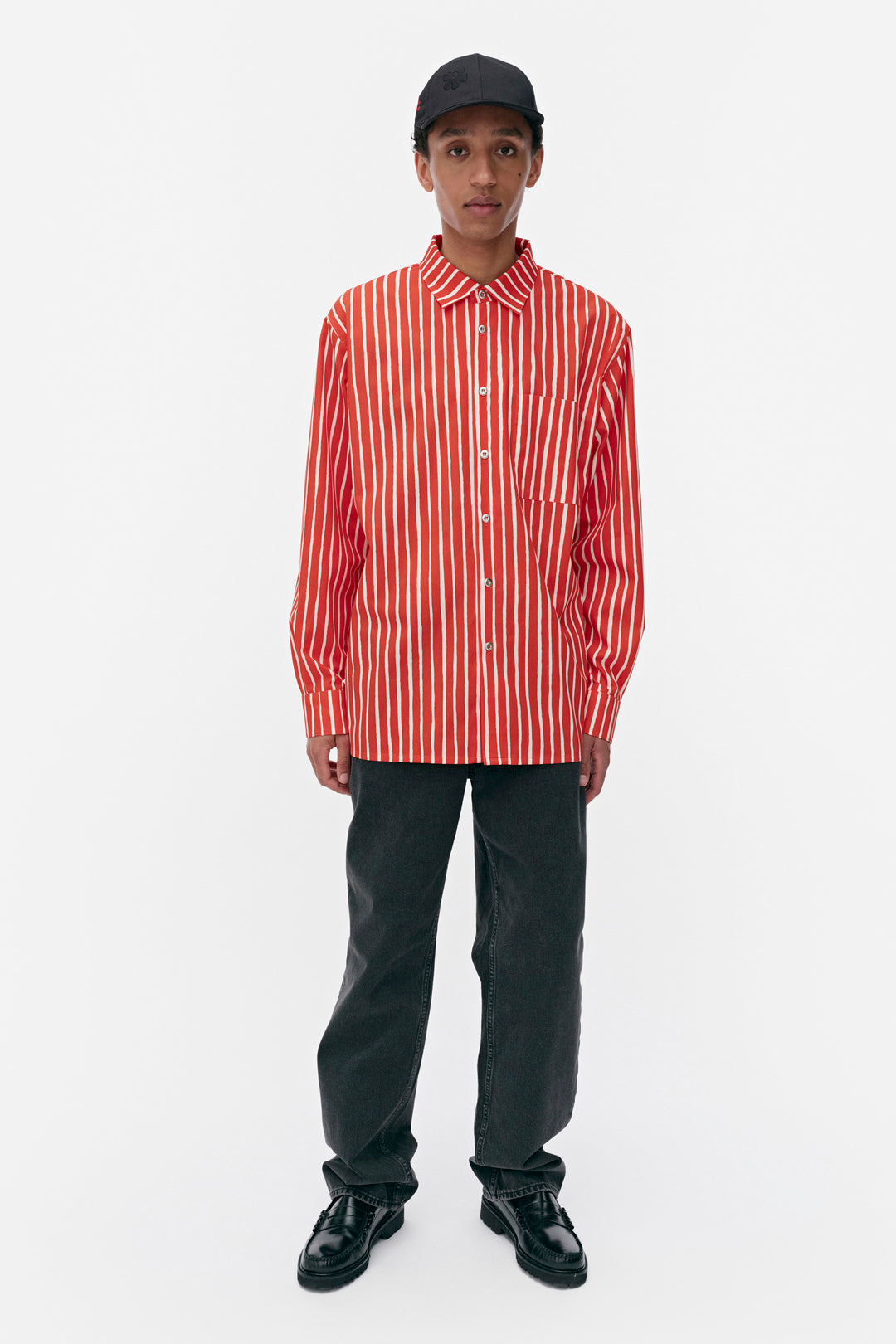 Marimekko Jokapoika Bright Red/Off White