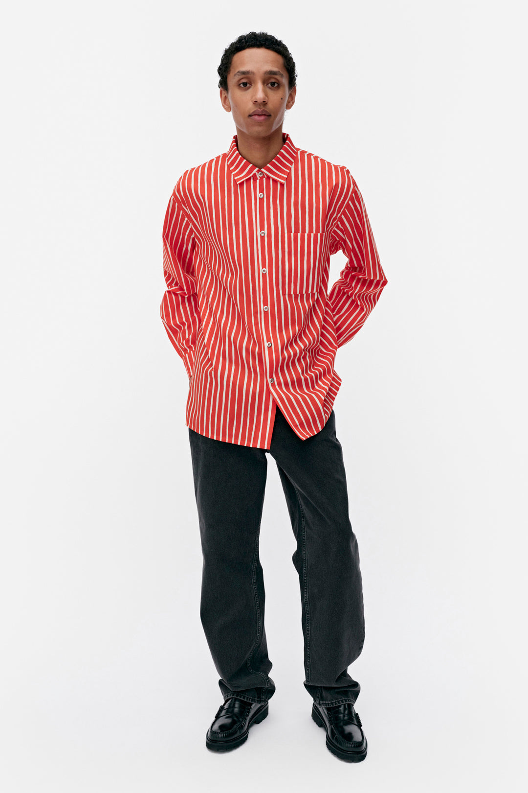 Marimekko Jokapoika Bright Red/Off White