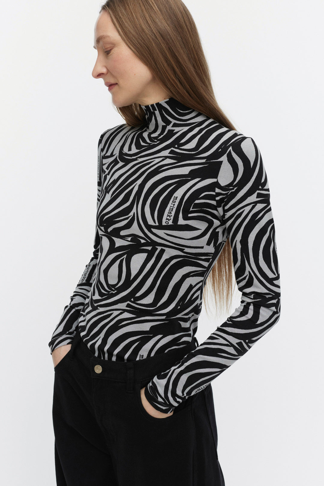 Marimekko Jäkälä Jokuraita Logo Turtleneck