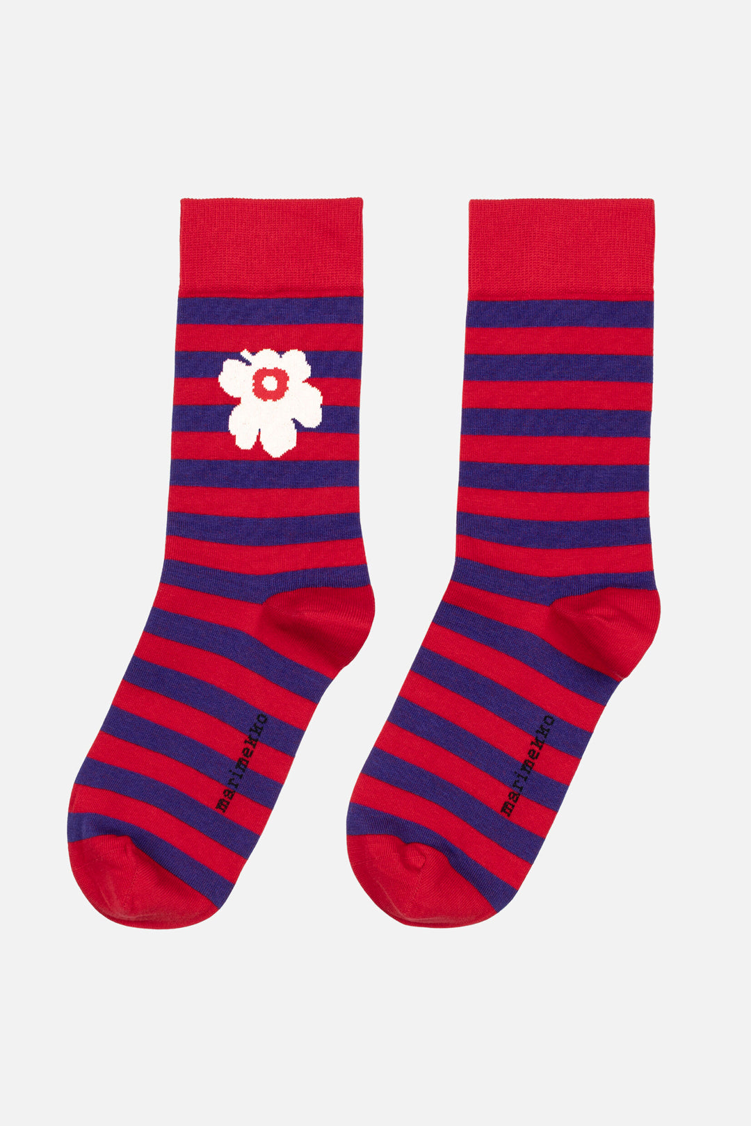 Marimekko Kasvaa Tasaraita Unikko Socks