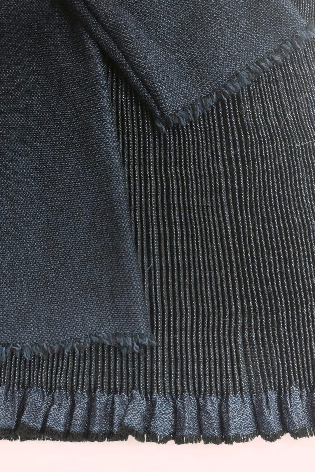 Hui Hui Textile Pleated Skirt Blue