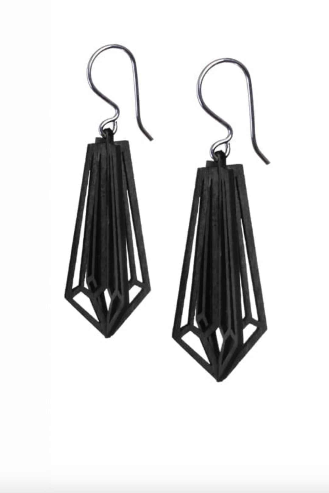 Valona Crystal 3D Black Earrings