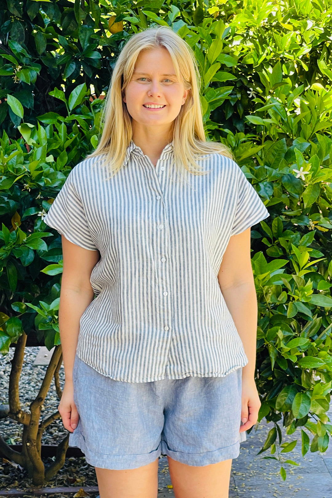 Piironki Helsinki Linen Linda Striped Shirt