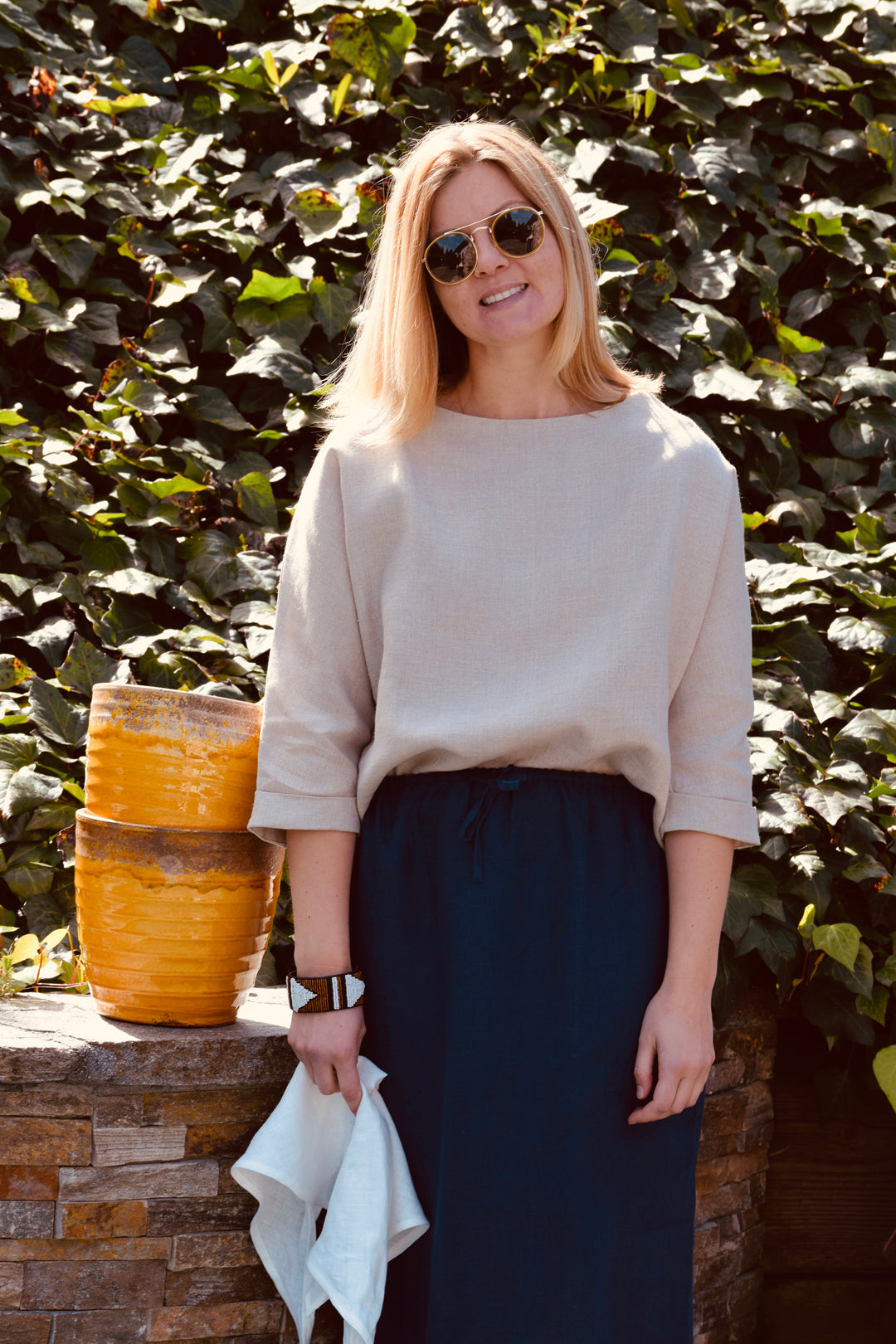 Linen Oversized Linen Top
