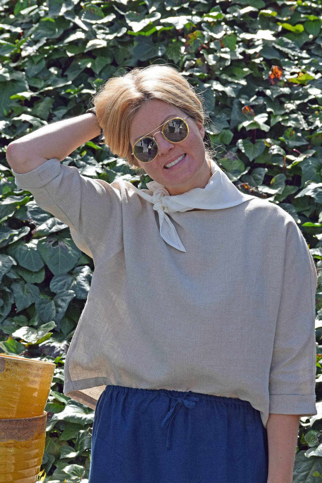 Linen Oversized Linen Top