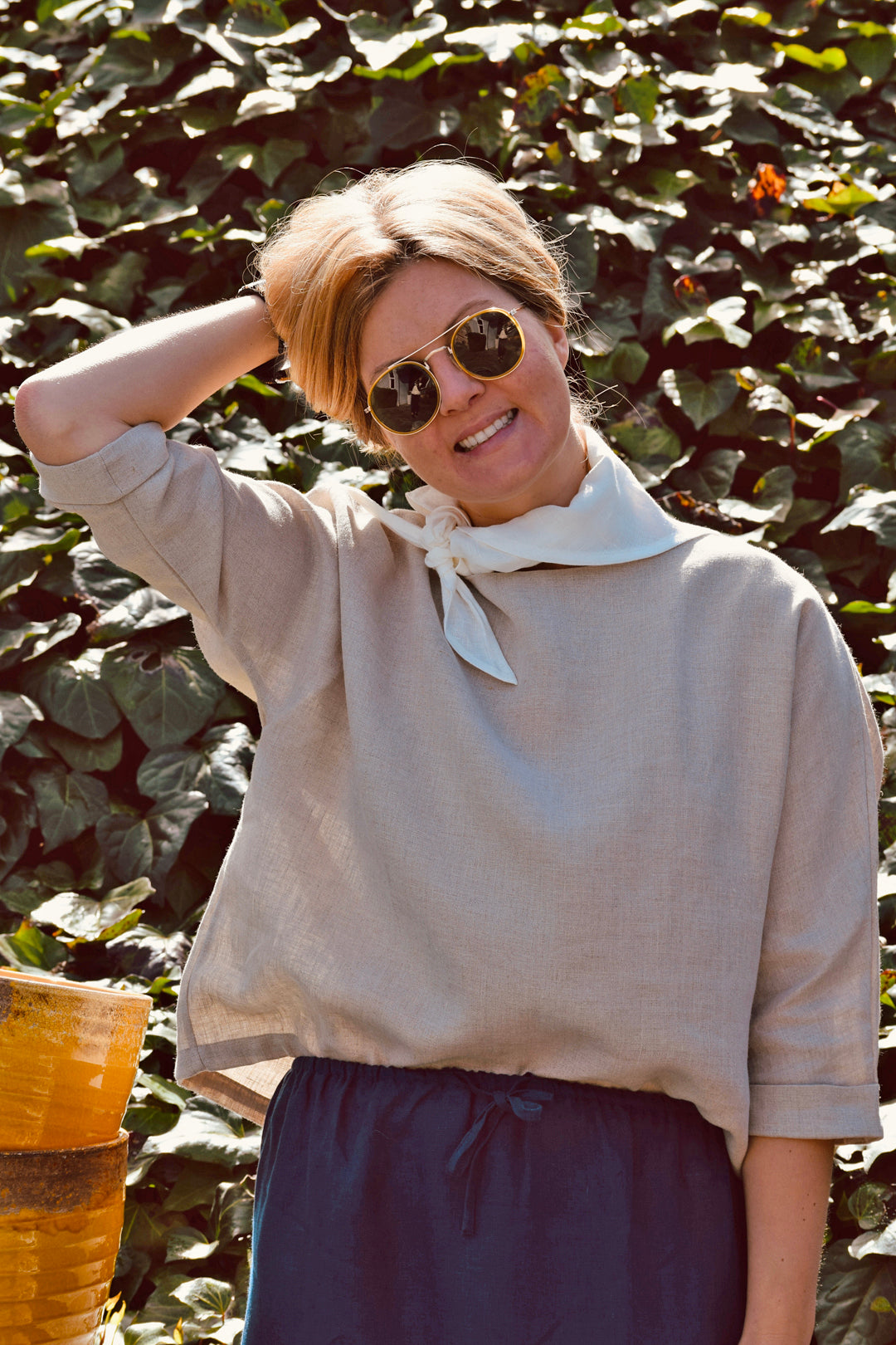 Linen Oversized Linen Top