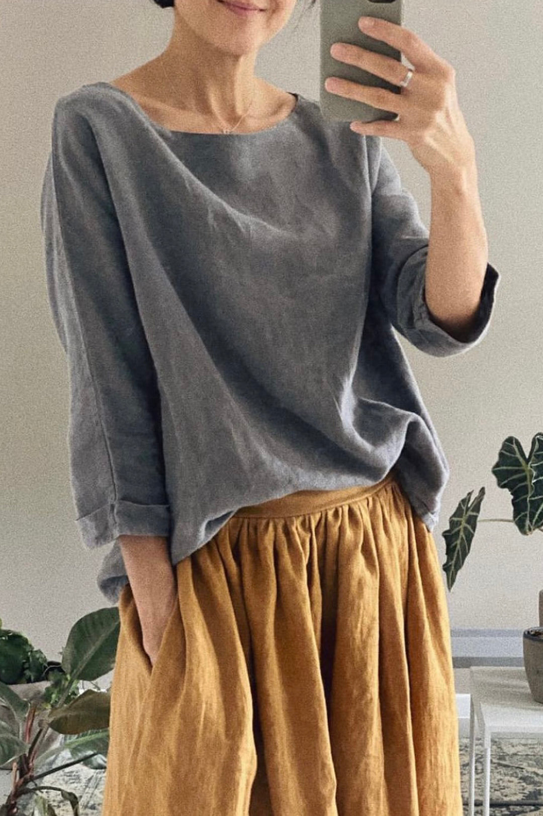 Linen Oversized Linen Top